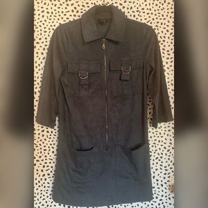 Velvet navy blue dress